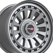 Vortek VRD-702 Matte GunMetal With Black Bolts & Lip 18X9 6x135/6x139.7 106.1 Hub 12 Offset Black Wheel Rim
