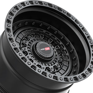 Vortek VRD-703 Matte Black 20X9 6x135/6x139.7 106.1 Hub 12 Offset Black Wheel Rim