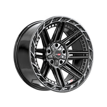 Vortek VRP-501 Gloss Black Center & Diamond Cut Ring With Dark Tint 20X9 5x127/5x139.7 78.1 Hub 0 Offset Black Wheel Rim