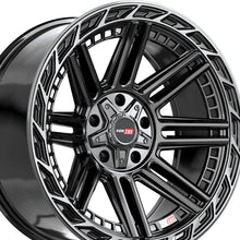 Vortek VRP-501 Gloss Black Center & Diamond Cut Ring With Dark Tint 20X9 5x127/5x139.7 78.1 Hub 0 Offset Black Wheel Rim