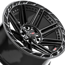 Vortek VRP-501 Gloss Black Center & Diamond Cut Ring With Dark Tint 20X9 5x127/5x139.7 78.1 Hub 0 Offset Black Wheel Rim