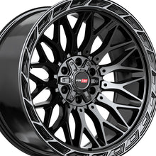 Vortek VRP-503 Gloss Black Center & Diamond Cut Ring With Dark Tint 22X10 5x127/5x139.7 78.1 Hub -18 Offset Black Wheel Rim