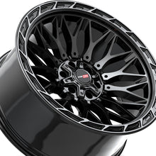 Vortek VRP-503 Gloss Black Center & Diamond Cut Ring With Dark Tint 22X10 5x127/5x139.7 78.1 Hub -18 Offset Black Wheel Rim