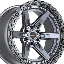 Vortek VRT-602 Matte Titanium With Black Bead Ring 20X10 6x135/6x139.7 106.1 Hub -24 Offset Titanium, Black Wheel Rim