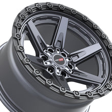 Vortek VRT-602 Matte Titanium With Black Bead Ring 20X10 6x135/6x139.7 106.1 Hub -12 Offset Titanium, Black Wheel Rim
