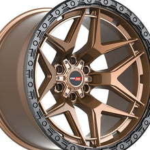 Vortek VRT-603 Matte Bronze With Black Bead Ring 20X9.5 8x165.1 125.1 Hub 18 Offset Bronze, Black Wheel Rim