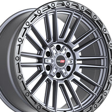 Vortek VRT-604 Matte Titanium With Black Bead Ring 17X9 6x135/6x139.7 106.1 Hub 0 Offset Titanium, Black Wheel Rim