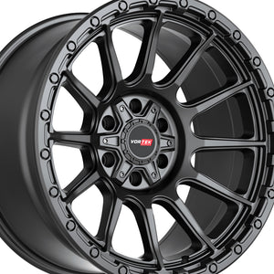 Vortek VRT-606 Matte Black 20X10 5x127/5x139.7 78.1 Hub -18 Offset Black Wheel Rim