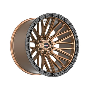 Vortek VRT-608 Matte Bronze With Black Bead Ring 20X10 5x127/5x139.7 78.1 Hub -24 Offset Bronze, Black Wheel Rim