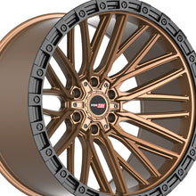 Vortek VRT-608 Matte Bronze With Black Bead Ring 20X10 5x127/5x139.7 78.1 Hub -24 Offset Bronze, Black Wheel Rim