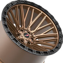 Vortek VRT-608 Matte Bronze With Black Bead Ring 20X10 5x127/5x139.7 78.1 Hub -24 Offset Bronze, Black Wheel Rim