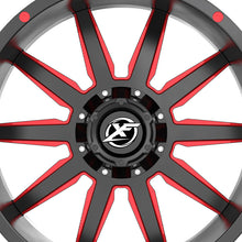 XF Off-Road XF-219 Gloss Black & Red Milled 17X9 8x165.1/8x170 125.2 Hub 0 Offset Black, Red Wheel Rim