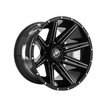 XF Off-Road XF-220 Gloss Black & Milled 22X12 5x127/5x139.7 78.1 Hub -44 Offset Black Wheel Rim