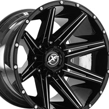 XF Off-Road XF-220 Gloss Black & Milled 22X12 5x127/5x139.7 78.1 Hub -44 Offset Black Wheel Rim