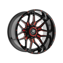 XF Off-Road XF-222 Gloss Black & Red Milled 20X9 6x135/6x139.7 106.4 Hub 12 Offset Black, Red Wheel Rim
