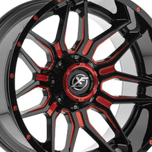 XF Off-Road XF-222 Gloss Black & Red Milled 20X9 6x135/6x139.7 106.4 Hub 12 Offset Black, Red Wheel Rim