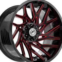XF Off-Road XF-229 Gloss Black & Red Milled 20X10 6x135/6x139.7 106.4 Hub -24 Offset Black, Red Wheel Rim