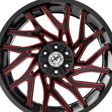 XF Off-Road XF-229 Gloss Black & Red Milled 20X10 6x135/6x139.7 106.4 Hub -24 Offset Black, Red Wheel Rim