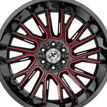 XF Off-Road XF-230 Gloss Black & Red Machined 17X9 6x135/6x139.7 106.4 Hub 0 Offset Black, Red Wheel Rim