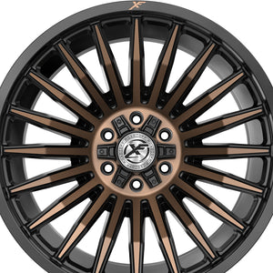 XF Off-Road XF-231 Satin Black & Bronze Machined Double Dark Tint 26X12 5x127/5x139.7 78.1 Hub -44 Offset Silver Wheel Rim