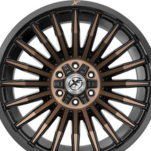 XF Off-Road XF-231 Satin Black & Bronze Machined Double Dark Tint 20X10 6x135/6x139.7 106.4 Hub -24 Offset Silver Wheel Rim