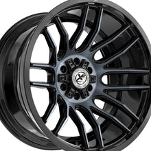 XF Off-Road XF-232 Gloss Black & Machined Titanium Double Dark Tint 20X9 6x135/6x139.7 106.4 Hub 0 Offset Black Wheel Rim