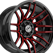 XF Off-Road XF-232 Gloss Black & Red Milled 20X9 6x135/6x139.7 106.4 Hub 12 Offset Black, Red Wheel Rim