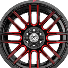 XF Off-Road XF-232 Gloss Black & Red Milled 20X10 5x127/5x139.7 78.1 Hub -24 Offset Black, Red Wheel Rim