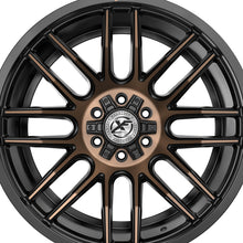 XF Off-Road XF-232 Satin Black & Bronze Machined Double Dark Tint 20X10 8x165.1/8x170 125.2 Hub -12 Offset Silver Wheel Rim