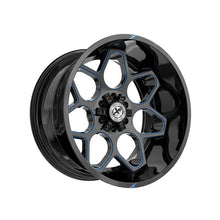 XF Off-Road XF-233 Gloss Black & Blue Milled 20X10 6x135/6x139.7 106.4 Hub -12 Offset Black, Blue Wheel Rim