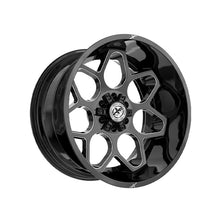 XF Off-Road XF-233 Gloss Black & Milled 22X12 8x165.1/8x170 125.2 Hub -44 Offset Black Wheel Rim