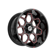 XF Off-Road XF-233 Gloss Black & Red Milled 20X10 6x135/6x139.7 106.4 Hub -12 Offset Black, Red Wheel Rim