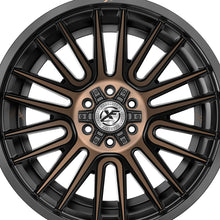XF Off-Road XF-234 Satin Black & Bronze Machined Double Dark Tint 17X9 6x135/6x139.7 106.4 Hub 12 Offset Silver Wheel Rim