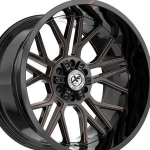 XF Off-Road XF-235 Gloss Black & Bronze Milled 20X9 5x127/5x139.7 78.1 Hub 0 Offset Black, Bronze Wheel Rim