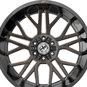 XF Off-Road XF-235 Gloss Black & Bronze Milled 20X9 5x127/5x139.7 78.1 Hub 0 Offset Black, Bronze Wheel Rim