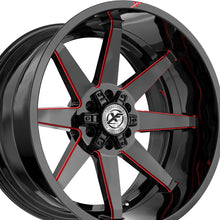 XF Off-Road XF-236 Gloss Black & Red Milled 20X9 6x135/6x139.7 106.4 Hub 0 Offset Black, Red Wheel Rim