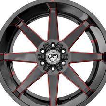XF Off-Road XF-236 Gloss Black & Red Milled 20X9 6x135/6x139.7 106.4 Hub 0 Offset Black, Red Wheel Rim