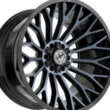 XF Off-Road XF-237 Gloss Black & Machined Titanium Double Dark Tint 20X10 8x165.1/8x170 125.2 Hub -12 Offset Black Wheel Rim