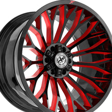 XF Off-Road XF-237 Gloss Black & Red Milled 24X12 6x135/6x139.7 106.4 Hub -44 Offset Black, Red Wheel Rim