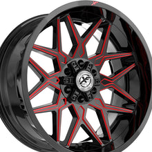XF Off-Road XF-238 Gloss Black & Red Milled 17X9 5x127/5x139.7 78.1 Hub 0 Offset Black, Red Wheel Rim