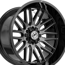 XF Off-Road XF-240 Gloss Black & Brushed Double Dark Tint 17X9 6x135/6x139.7 106.4 Hub 12 Offset Black Wheel Rim