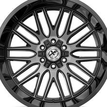 XF Off-Road XF-240 Gloss Black & Brushed Double Dark Tint 17X9 6x135/6x139.7 106.4 Hub 12 Offset Black Wheel Rim