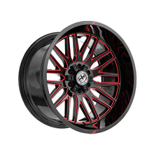 XF Off-Road XF-240 Gloss Black & Red Milled 17X9 6x135/6x139.7 106.4 Hub 12 Offset Black, Red Wheel Rim
