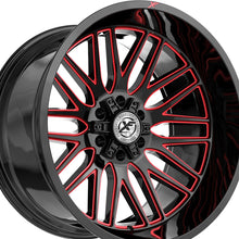 XF Off-Road XF-240 Gloss Black & Red Milled 17X9 6x135/6x139.7 106.4 Hub 12 Offset Black, Red Wheel Rim