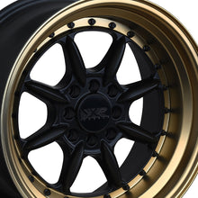 XXR 002 15X8 4-100 73.1 Hub +20 Offset Flat Black / Bronze Lip Wheel Rim