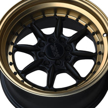 XXR 002 15X8 4-100 73.1 Hub +20 Offset Flat Black / Bronze Lip Wheel Rim