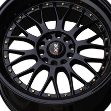 XXR 521 18X8.5 5-4.5 73.1 Hub +25 Offset Black / Gold Rivets Wheel Rim