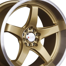 XXR 555 18X8.5 5-100/5-4.5 73.1 Hub +35 Offset Hyper Gold / ML Wheel Rim