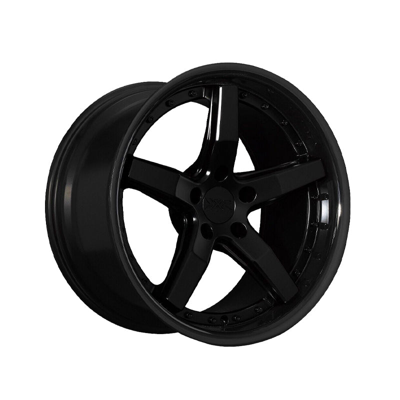 XXR 569 18X10 5-100 73.1 Hub +35 Offset Flat Black / Gloss Black Lip Wheel Rim