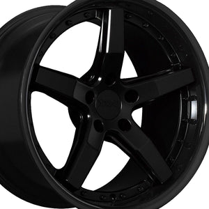 XXR 569 18X10 5-100 73.1 Hub +35 Offset Flat Black / Gloss Black Lip Wheel Rim